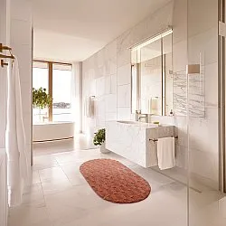 Oval bath mat - Bevin (Terracotta)