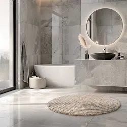Round bath mat - Embla (Beige)