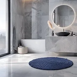 Round bath mat - Embla (blue)