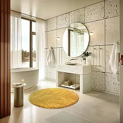 Round bath mat - Eveena (yellow)