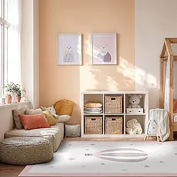 Childrens rugs - Alone Balloon (pink)