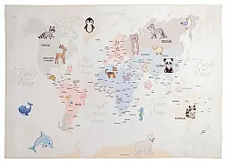 Childrens rugs - Animal Map (beige)