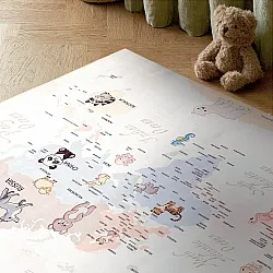 Childrens rugs - Animal Map (beige)