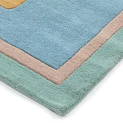 Children's Rug - Giraffe Hand Tufted Wool Premium (light blue/multi)