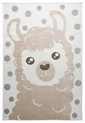 Children's Rug - Kind Llama (cream/brown)