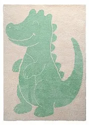 Children's Rug - Soft Crocodile (cream/green)