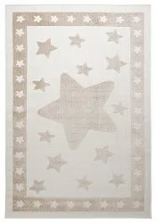 Children's Rug - Star Frame (cream/brown)