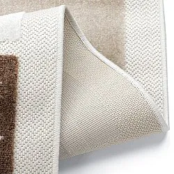 Children's Rug - Star Grid (cream/brown)