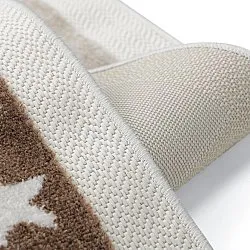 Children's Rug - Star Grid (cream/brown)