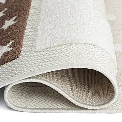 Children's Rug - Star Grid (cream/brown)