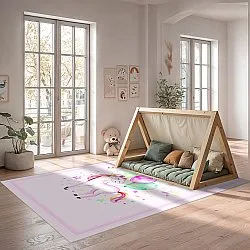 Childrens rugs - Unicorn Balloon (pink)
