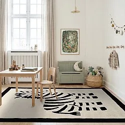 Children's Rug - Zebra Hand Tufted Wool Premium (beige/black)