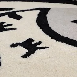 Children's Rug - Zebra Hand Tufted Wool Premium (beige/black)
