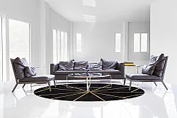 Round rug - Bellizzi (black)