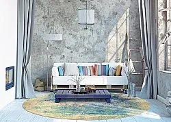 Round rug - Sierra (blue)