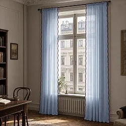 Curtains 2-pack - Cotton curtain Yrsa (blue)