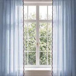 Curtains 2-pack - Cotton curtain Yrsa (blue)