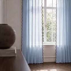 Curtains 2-pack - Cotton curtain Yrsa (blue)