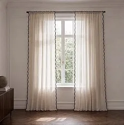 Curtains 2-pack - Cotton curtain Yrsa (light beige)