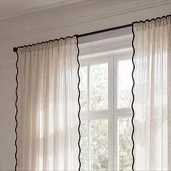 Curtains 2-pack - Cotton curtain Yrsa (light beige)