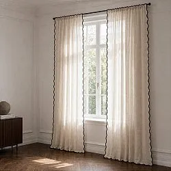 Curtains 2-pack - Cotton curtain Yrsa (light beige)