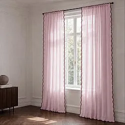 Curtains 2-pack - Cotton curtain Yrsa (pink)