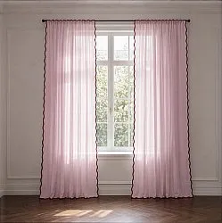 Curtains 2-pack - Cotton curtain Yrsa (pink)