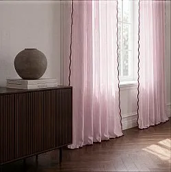 Curtains 2-pack - Cotton curtain Yrsa (pink)