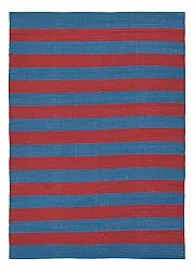 Cotton rug - Nilo (red/blue)