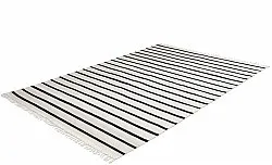Cotton rug - Helle (offwhite/black)