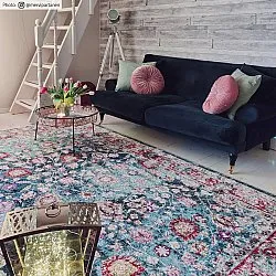 Wilton rug - Bouhjar (blue/pink/multi)