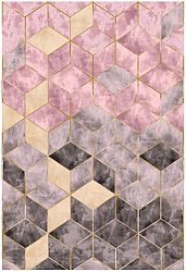 Wilton rug - Brendola (pink/grey/gold)