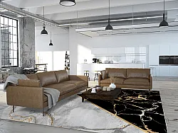 Wilton rug - Cassa (grey/black/gold)