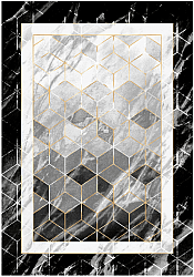 Wilton rug - Castello (black/white)