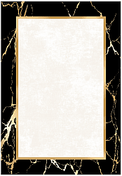 Wilton rug - Cerasia (black/white/gold)