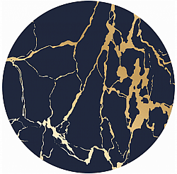 Round rug - Cesina (black/gold)