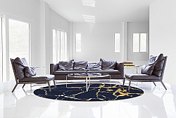 Round rug - Cesina (black/gold)
