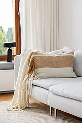 Cushion cover in wool mix - Charlotte (yellow)