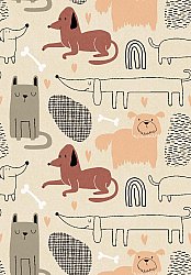 Wilton rug - Cats and dogs (multi)