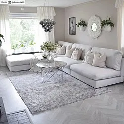 Shaggy rugs - Cosy (silver)