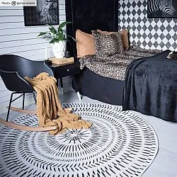 Round rug - Brussels Night (grey)