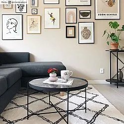 Shaggy rugs - Morocco (black/white)