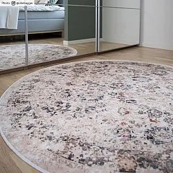 Round rug - Toujane (grey)