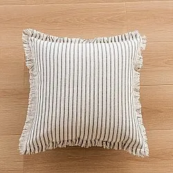 Cushion covers - Fringed (grey)