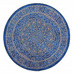 Round rug - Vinadio (blue/gold)
