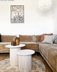 Round rugs - Aranga Super Soft Fur (beige)