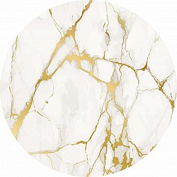 Round rug - Cesina (stone/white/gold)