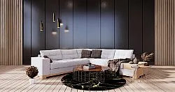 Round rug - Vieste (black/gold)