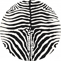 Round rug - Zebra (black/white)