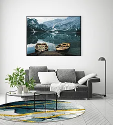 Round rug - Alvaro (blue/white/gold)